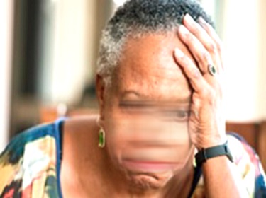 A woman suffering from dementia