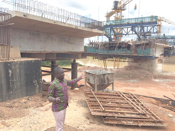 Robert Agyemang Nyantakyi, the District Chief Executive for Twifo Atti Morkwa, at the project site Robert Agyemang Nyantakyi, the District Chief Executive for Twifo Atti Morkwa, at the project site