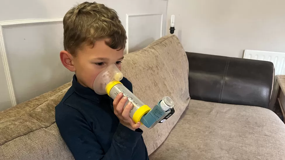 Seven-year-old Oscar has been taking part in the pilot project Asthma app aims to reduce attacks in children say Norfolk hospitals