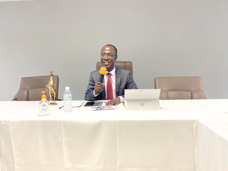Fred Asiedu Dartey, Chairman, Transit Shipper Committee, addressing the meeting Security checkpoints reduced from 61 to 22 on Tema-Paga corridor