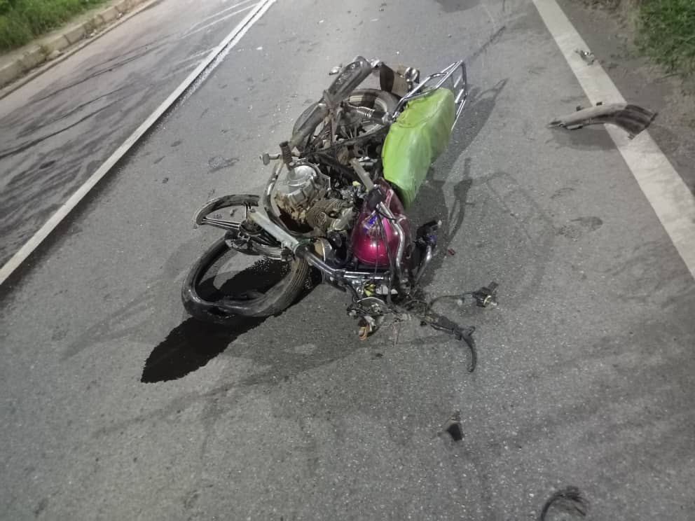 Motorcyclists riding on opposite side of traffic crashed to death on Awoshie-Pokuase highway 