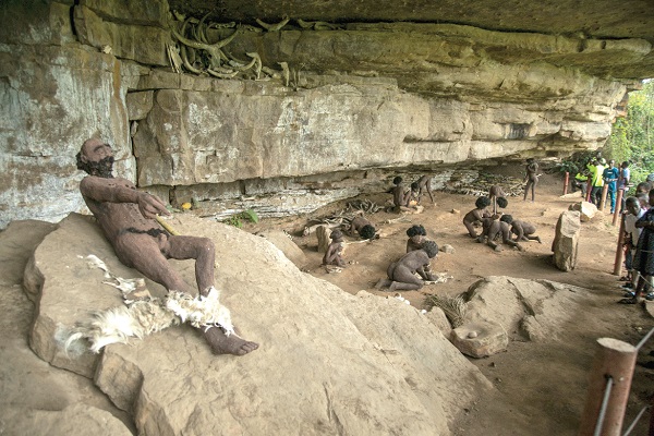 The Bosompra cave within the Abetifi Stone Age Park. Picture: DOUGLAS ANANE FRIMPONG President launches Stone Age Park at Abetifi
