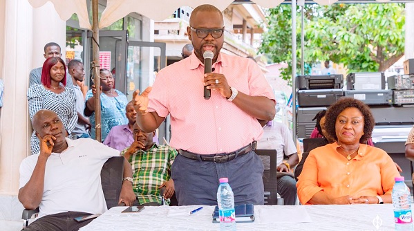 • Francis Asenso-Boakye speaking at the presentation ceremony
