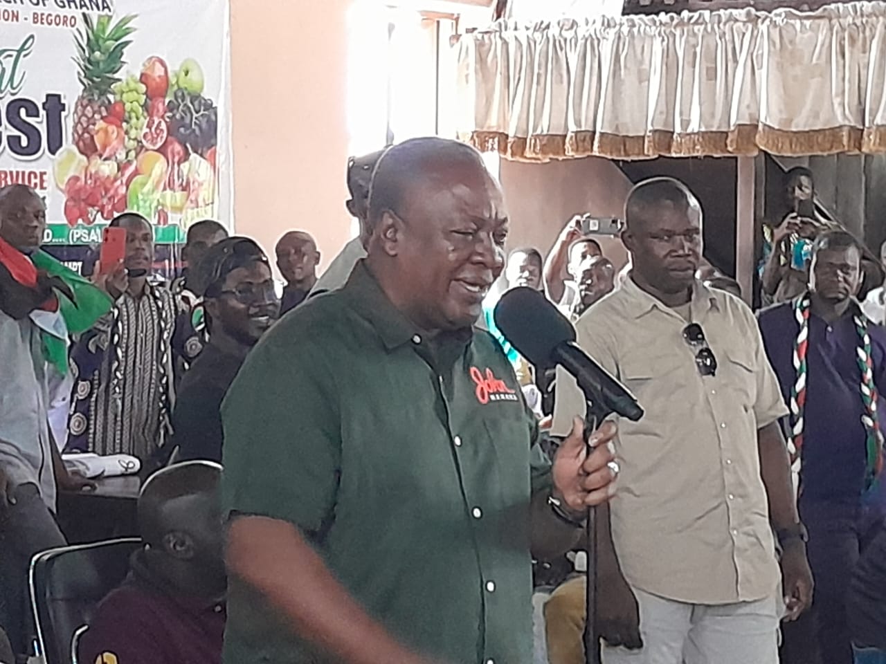 Former President John Mahama in Osino speaking to NDC members NDC will resist any attempt by NPP to rig the 2024 elections