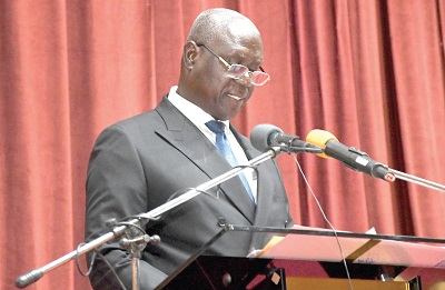 Justice Kwasi Anin Yeboah (left), Chief Justice, addressing the new lawyers Justice Kwasi Anin Yeboah (left), Chief Justice, addressing the new lawyers