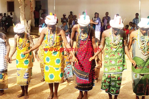 The girls perform the Dipo dance throughout the rites The girls perform the Dipo dance throughout the rites