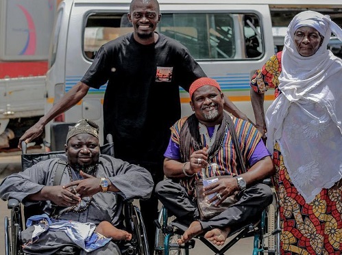 Lil Win donates wheelchairs and funds to physically challenged individuals in Kumasi