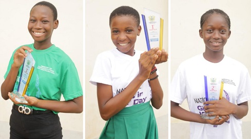 14-year-old Christiana Wehle Awiah (middle) wins Northern Region Girls In ICT Competition 14-year-old Christiana Wehle Awiah wins Northern Region Girls In ICT Competition