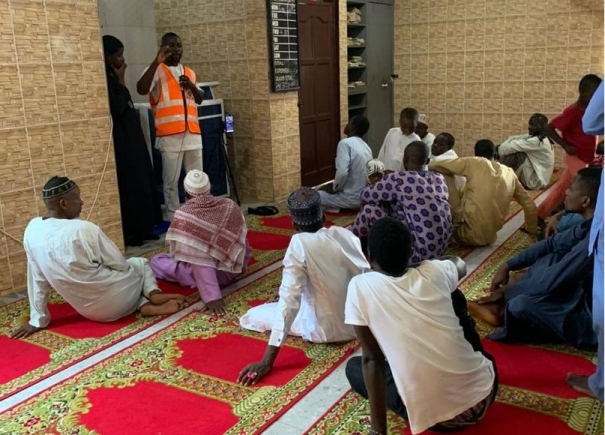 ECG officials educating customers at the Ho Zongo Mosque ECG officials educating customers at the Ho Zongo Mosque