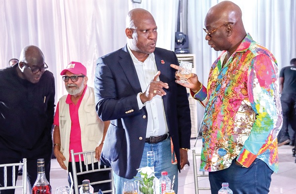 Reginald Laryea (right), President, DreamChild Foundation, interacting with Ato Afful (2nd from right), MD, Graphic Communications Group Limited. Picture: ERNEST KODZI Reginald Laryea (right), President, DreamChild Foundation, interacting with Ato Afful (2nd from right), MD, Graphic Communications Group Limited. Picture: ERNEST KODZI