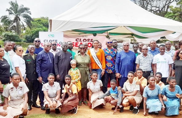 Officials of the Forestry Commission, dignitaries and school pupils after the launch of the wildlife closed season Officials of the Forestry Commission, dignitaries and school pupils after the launch of the wildlife closed season