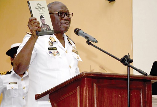 Rear Admiral Issah Yakubu, Chief of Naval Staff, launching the book Rear Admiral Issah Yakubu, Chief of Naval Staff, launching the book