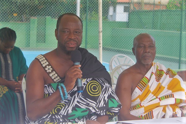 Torgbi Adamah III (left), President of the Somé Traditional Council, launching the 2023 Somé Tutuza in Accra. With him is Torgbi Atsu Awuaba IV, Miafiaga of Somé. Picture: ESTHER ADJORKOR ADJEI Torgbi Adamah III (left), President of the Somé Traditional Council, launching the 2023 Somé Tutuza in Accra. With him is Torgbi Atsu Awuaba IV, Miafiaga of Somé. Picture: ESTHER ADJORKOR ADJEI