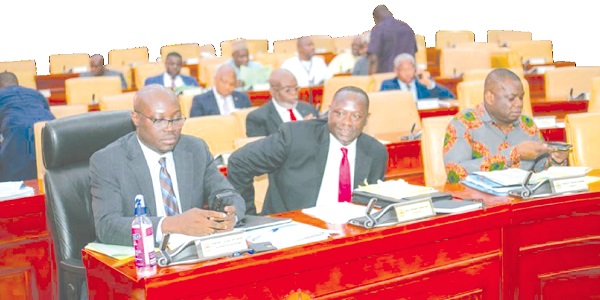 Front bench of Minority in Parliament. From left: Dr Cassiel Ato Forson, Minority Leader; Emmanuel Armah Kofi Buah, Deputy Minority Leader, and Kwame Governs Agbodza, Minority Chief Whip Front bench of Minority in Parliament. From left: Dr Cassiel Ato Forson, Minority Leader; Emmanuel Armah Kofi Buah, Deputy Minority Leader, and Kwame Governs Agbodza, Minority Chief Whip