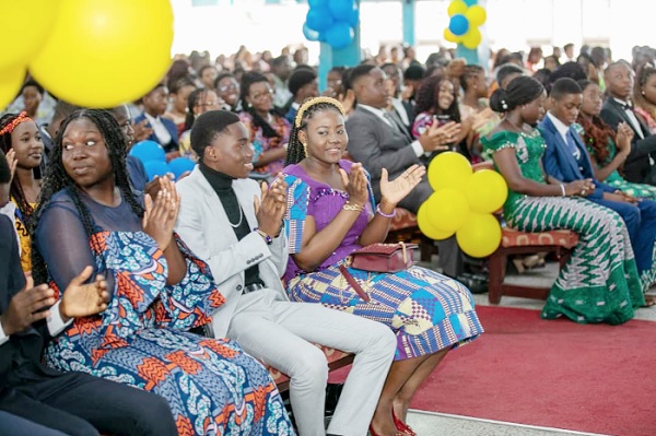 Students during the ceremony