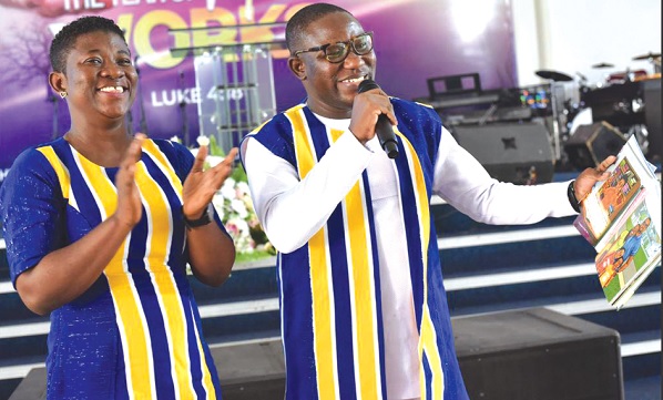 The authors, Mr Kobina Ansah and his wife, Mrs Elorm Ansah addressed the audience