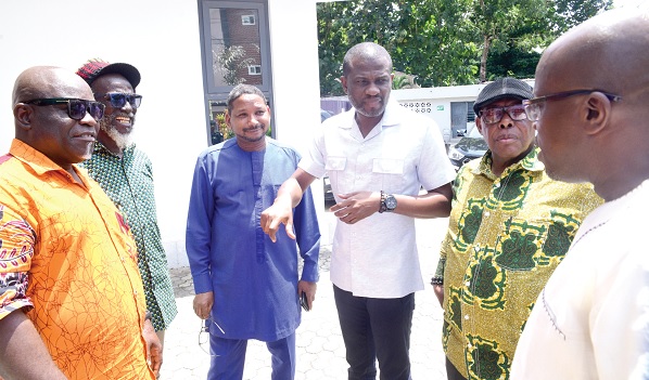 Mark Okraku Mantey (3rd from right), Deputy Minister, Tourism, Arts and Culture, with Abdourahamane Diallo (3rd from left), UNESCO Country Representative in Ghana; Nana Gyan Apenteng (2nd from right), a committee member, and some members of the committee to review Ghana's 2004 cultural policy. Picture: EMMANUEL QUAYE Mark Okraku Mantey (3rd from right), Deputy Minister, Tourism, Arts and Culture, with Abdourahamane Diallo (3rd from left), UNESCO Country Representative in Ghana; Nana Gyan Apenteng (2nd from right), a committee member, and some members of the committee to review Ghana's 2004 cultural policy. Picture: EMMANUEL QUAYE
