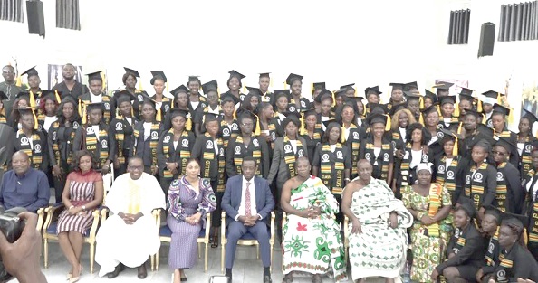 The trainees and officials after the graduation The trainees and officials after the graduation