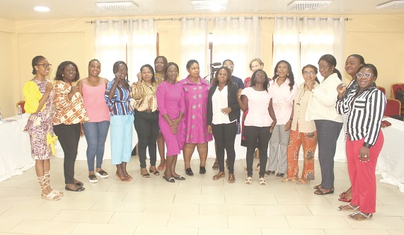Participants after the programme. with them is Dr Rose Mensah-Kutin (3rd from right) Participants after the programme. with them is Dr Rose Mensah-Kutin (3rd from right)
