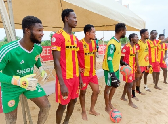 The Cheetah Beach Soccer team