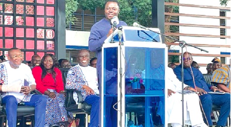 Reverend John Ntim Fordjour, Deputy Minister of Education, addressing the function Reverend John Ntim Fordjour, Deputy Minister of Education, addressing the function