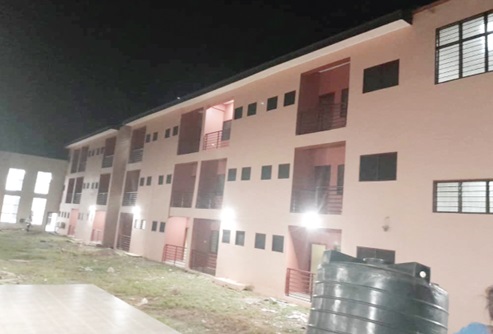 The completed two-storey hostel facility of the Abuakwa South Municipality at Kyebi