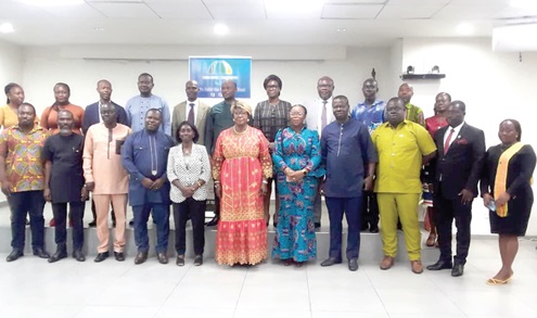 Tina Naa Ayeley Mensah (middle), Deputy Minister of Health, with some of the dignitaries at the event Tina Naa Ayeley Mensah (middle), Deputy Minister of Health, with some of the dignitaries at the event