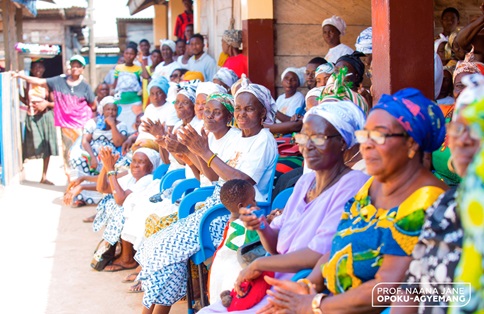 The market women during the inauguration of the market