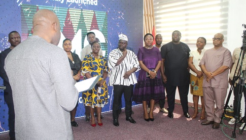 Kojo Oppong Nkrumah (left), Minister of Information, inaugurating the Local Organising Committee for the 3rd African Media Convention into office. Picture: ESTHER ADJORKOR ADJEI Kojo Oppong Nkrumah (left), Minister of Information, inaugurating the Local Organising Committee for the 3rd African Media Convention into office. Picture: ESTHER ADJORKOR ADJEI