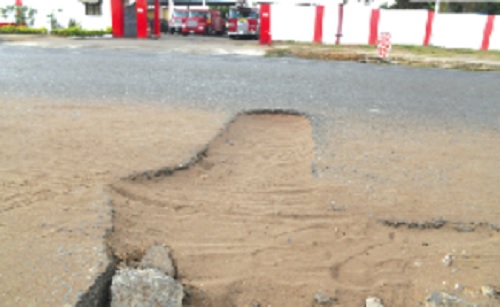The deplorable state of Korle Bu roads. Pictures: EMMANUEL QUAYE The deplorable state of Korle Bu roads. Pictures: EMMANUEL QUAYE
