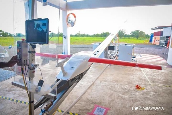 •A drone of the Zipline centre ready to supply medical consumables to remote areas Walewale witnesses improvement in development projects