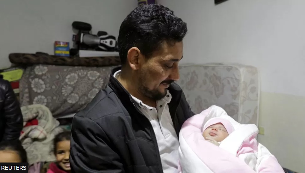"She is one of my children now," Afraa's uncle Khalil Al-Sawadi said. REUTERS Türkiye-Syria earthquake: Baby pulled from the rubble reunited with aunt and uncle