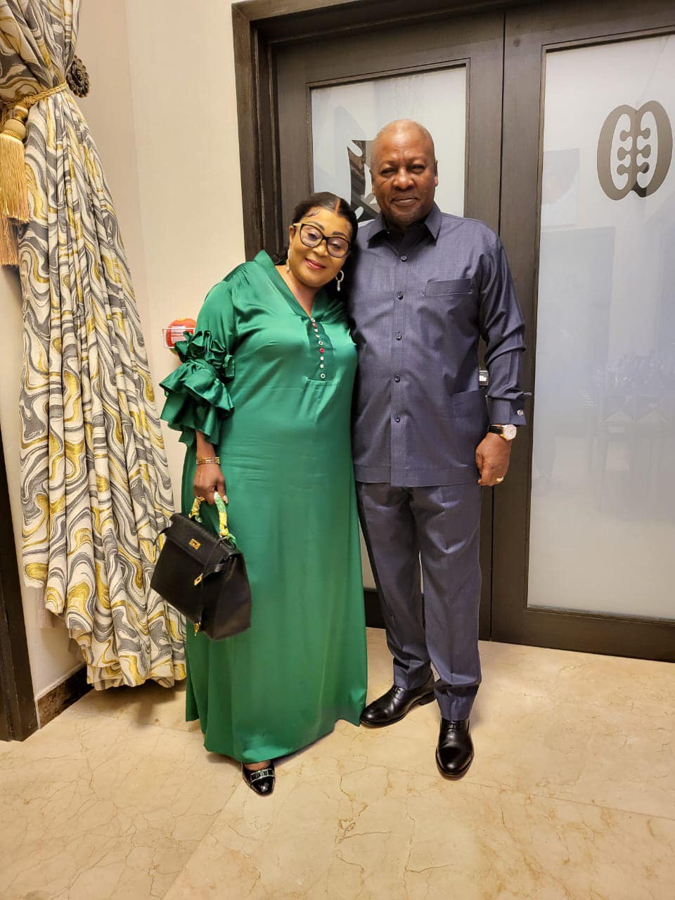 Former President John Dramani Mahama and wife