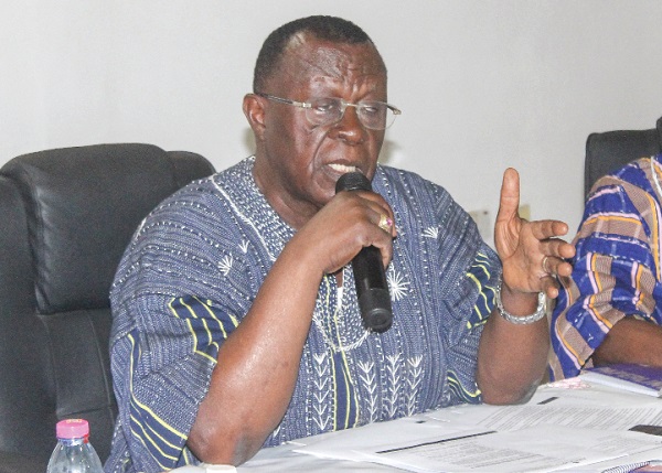 Dr Paul Kofi Fynn, Chancellor of Wisconsin International University College, addressing the meeting. Picture: ERNEST KODZI Dr Paul Kofi Fynn, Chancellor of Wisconsin International University College, addressing the meeting. Picture: ERNEST KODZI