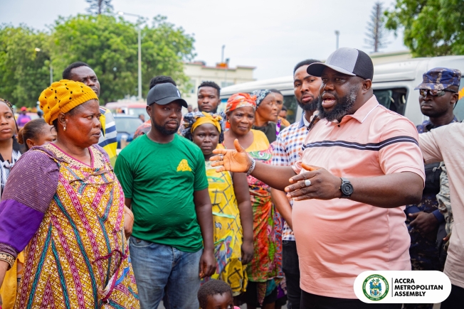 AMA boss engages street traders ahead of decongestion exercise in Accra on May 20 AMA boss engages street traders ahead of decongestion exercise in Accra on May 20
