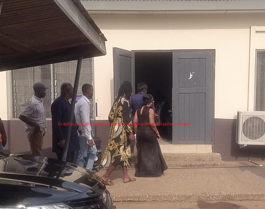 Afia Schwarzenegger (2nd from Right) entering the courtroom Afia Schwar: Case on whether she goes to prison adjourned to January 31