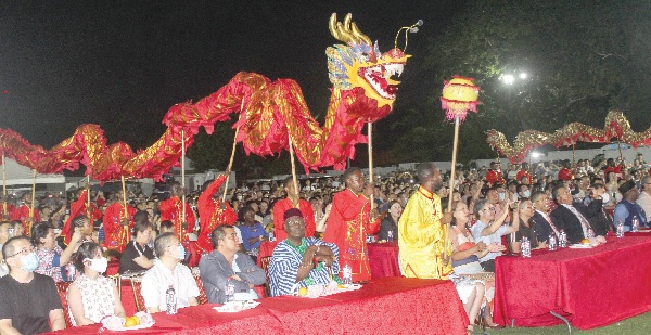 •A display of stage performances marking the Chinese New Year. Picture: ERNEST KODZI Chinese celebrate Luna New Year