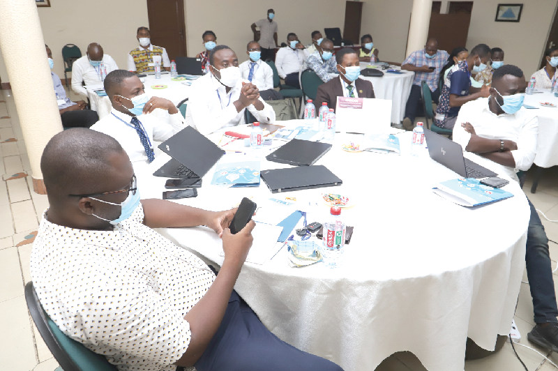 • Benjamin Struss (inset), Country Manager, Ghana GIZ Project Development Programmes, speaking at the GIZ Solar Training in Accra. Picture: SAMUEL TEI ADANO German, Ghanaian companies partner in solar energy