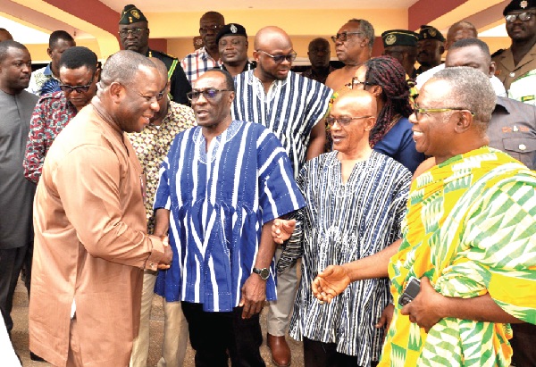 Lord Commey (left) interacting with Togbe Teprehodo (3rd from right) and other members of the VRHC Lord Commey (left) interacting with Togbe Teprehodo (3rd from right) and other members of the VRHC