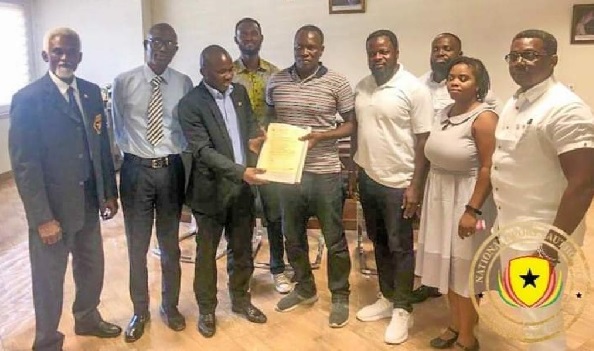 Master Maxwell Borquaye, president of the GJJF, receiving a certificate of recognition from Prof. Peter Twumasi (in suit)) Master Maxwell Borquaye, president of the GJJF, receiving a certificate of recognition from Prof. Peter Twumasi (in suit))