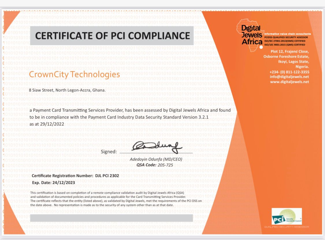 CrownCity Technologies receives two international certifications