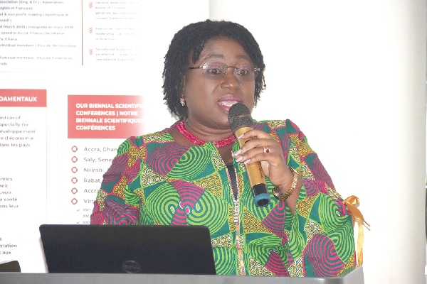  Dr Gifty Ekua Merdiemah (inset), University of Ghana Medical Centre, speaking at the workshop in Accra. Picture: ELVIS NII NOI DOWUONA 