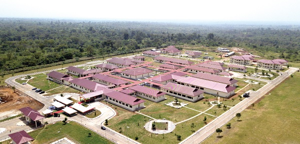 An aerial view of the Tain District Hospital