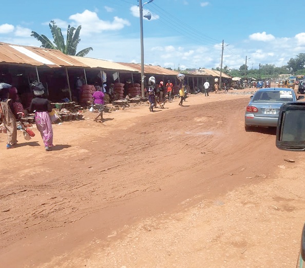 The road network at the market
