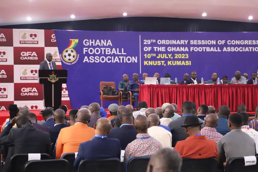 Mr. Kurt Okraku addressing members at the congress Mr. Kurt Okraku addressing members at the congress