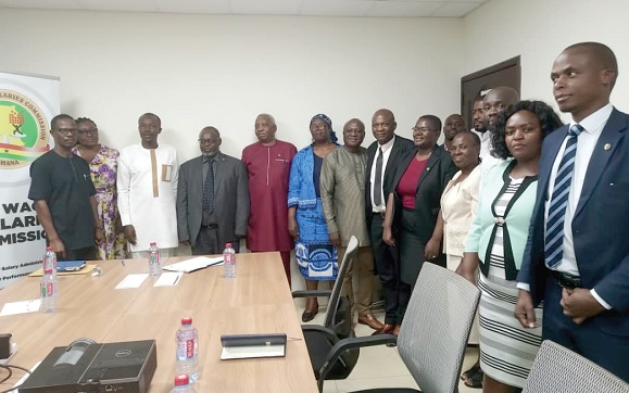 Benjamin Arthur (3rd from left), Chief Executive, FWSC, with the Zimbabwean team Benjamin Arthur (3rd from left), Chief Executive, FWSC, with the Zimbabwean team