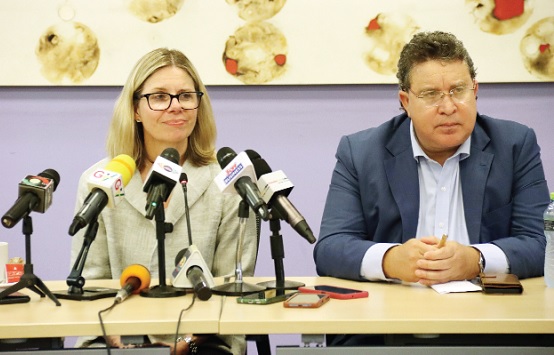 Anna Bjerde (left), Managing Director of Operations, World Bank, with Pierre Frank Laporte, Country Director, World Bank in Ghana, addressing the press conference in Accra. Picture: ELVIS NII NOI DOWUONA Anna Bjerde (left), Managing Director of Operations, World Bank, with Pierre Frank Laporte, Country Director, World Bank in Ghana, addressing the press conference in Accra. Picture: ELVIS NII NOI DOWUONA