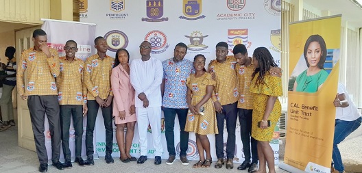 Alhassan Yusif Trawule (5th from left), the Quiz Master, together with the UCC winning students and their tutors Alhassan Yusif Trawule (5th from left), the Quiz Master, together with the UCC winning students and their tutors