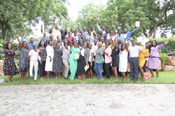 Cohort seven of the Orange Corner Ghana acceleration programme 100 youth entrepreneurs undergo skills devt training