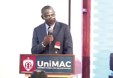 Prof. Kwamena Kwansah-Aidoo, Vice-Chancellor, UniMAC, addressing the participants Prof. Kwamena Kwansah-Aidoo, Vice-Chancellor, UniMAC, addressing the participants